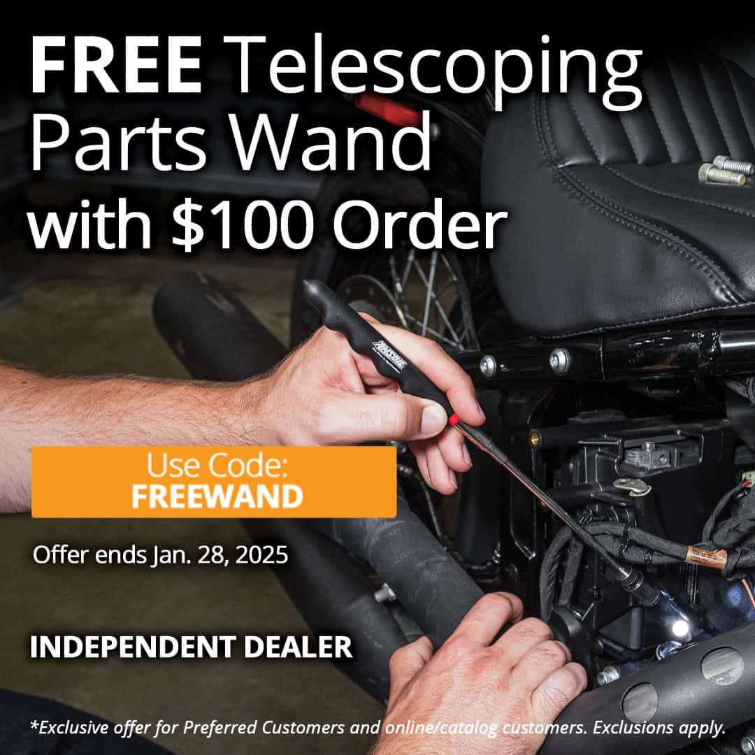 Free telescoping parts wand with $100 order Free telescoping parts wand with $100 order