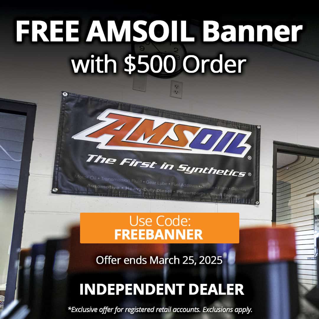 Free AMSOIL Banner with $500 Order