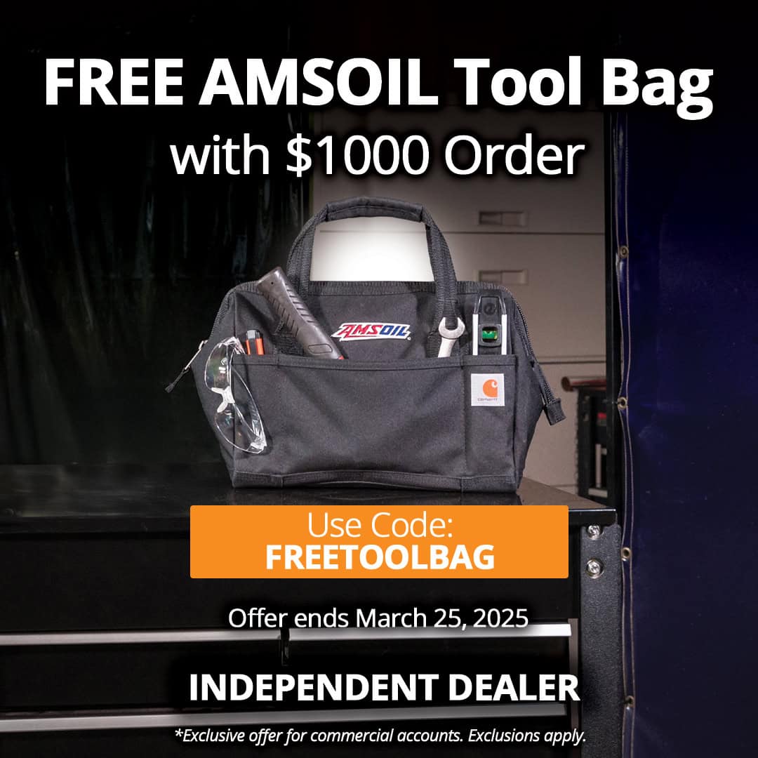Free AMSOIL tool bag with $1,000 order